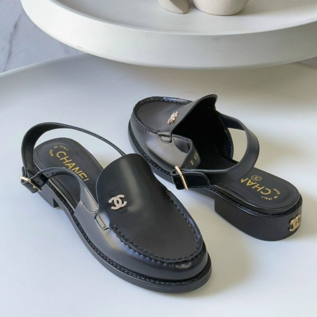лоферы chanel,лоферы celine,лоферы с открытой пяткой,туфли chanel,женские лоферы