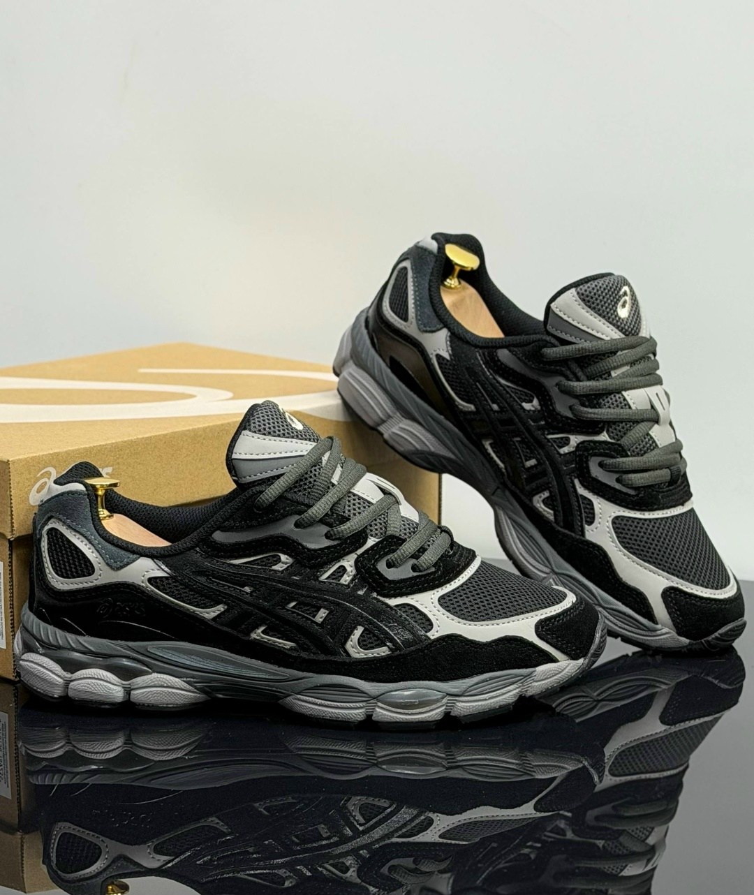 мужские кроссовки asics,кроссовки asics gel-nyc,кроссовки asics,спортивные кроссовки asics gel nyc asics цвет серый черный,кроссовки asics gel