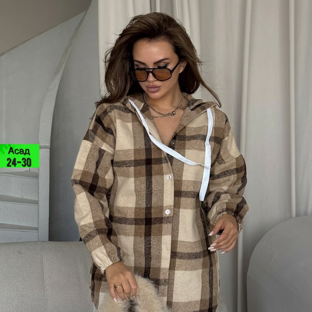 рубашка оверсайз теплая в клетку удлиненная amy store,рубашка теплая в клетку с капюшоном,рубашка женская в клетку теплая оверсайз,рубашка женская,рубашка в клетку тёплая женская