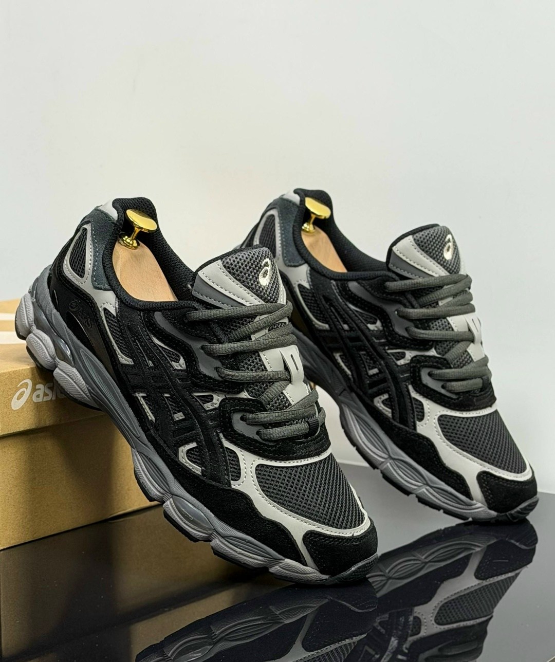 мужские кроссовки asics,кроссовки asics gel-nyc,кроссовки asics,спортивные кроссовки asics gel nyc asics цвет серый черный,кроссовки asics gel