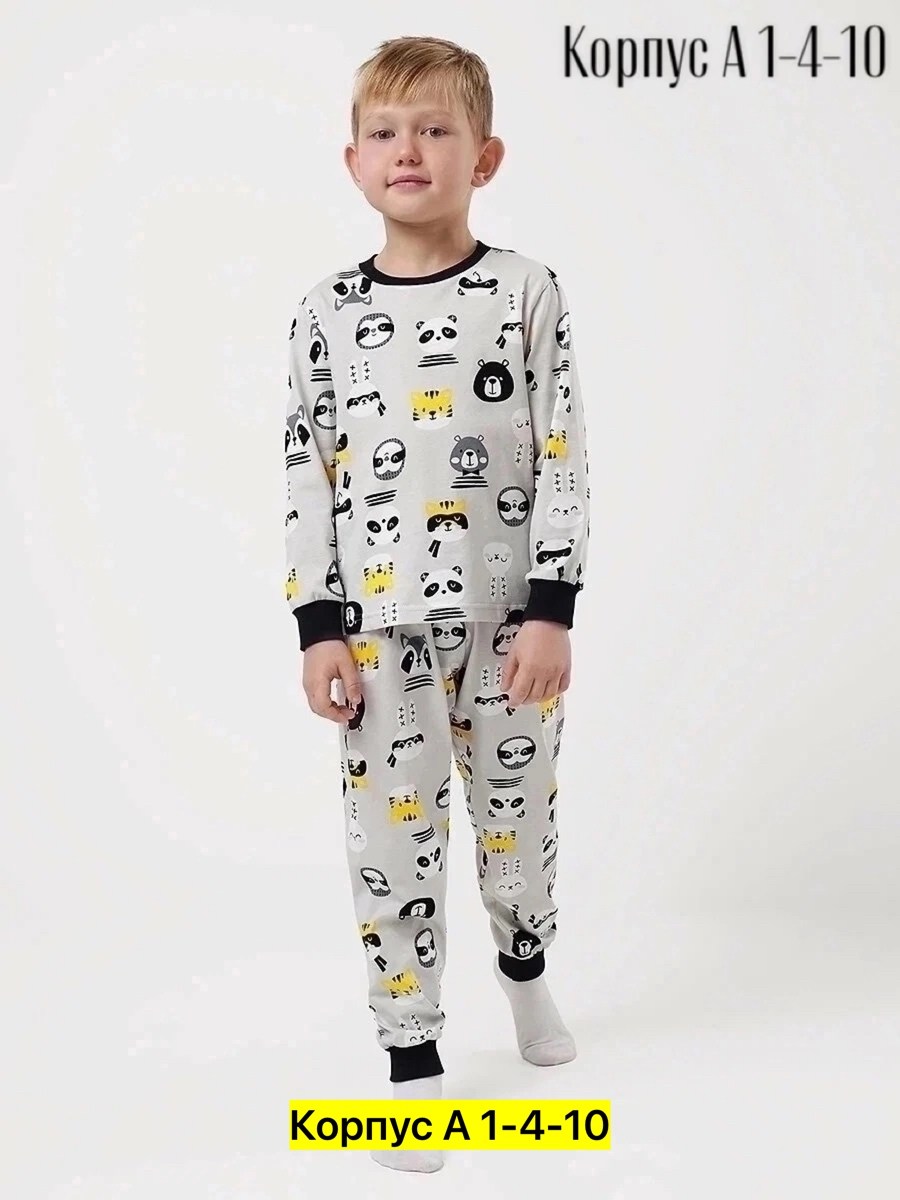 пижама для мальчика crockid,пижама для мальчика,пижама детская crockid к 1044 светло-серый 134,пижама детская,пижама детская crockid к 1044 светло-серый 122