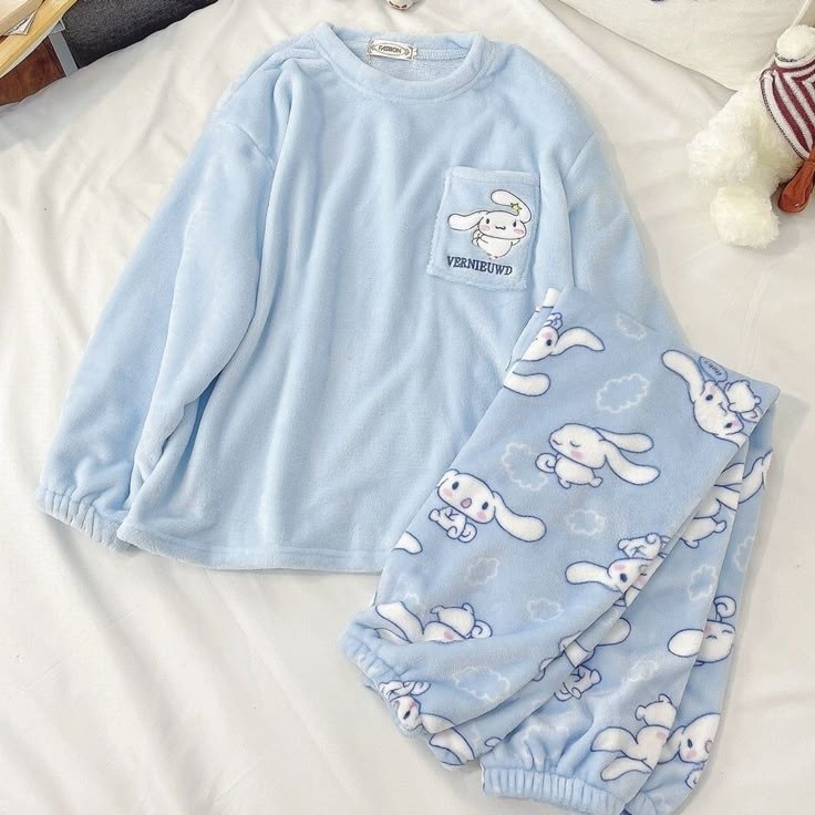 зимняя теплая пижама,kawaii sanrio плюшевая пижама cinnamoroll утепленная коралловая флис,зимняя пижама,теплая пижама,санрио пижама