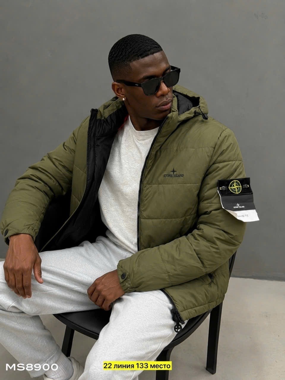 куртка зимняя stone island,пуховик stone island,мужская брендовая зимняя куртка хаки,куртка,мужская зимняя куртка