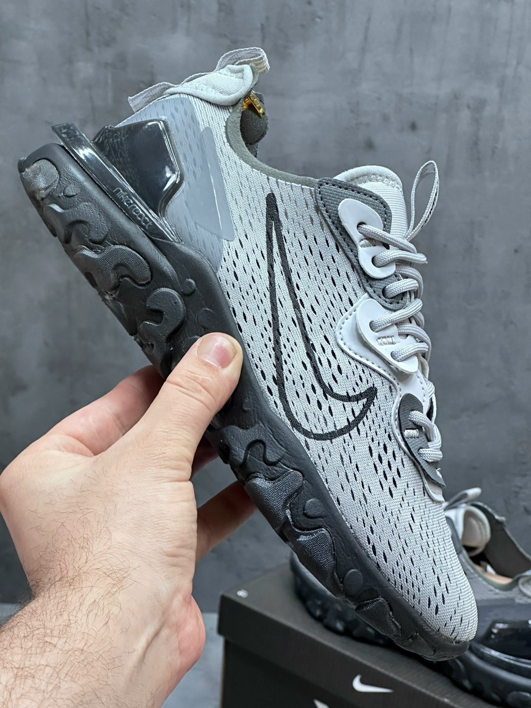 кроссовки nike react vision,nike react vision,nike react element 55,кроссовки nike react vision vast grey,nike nike react vision серые