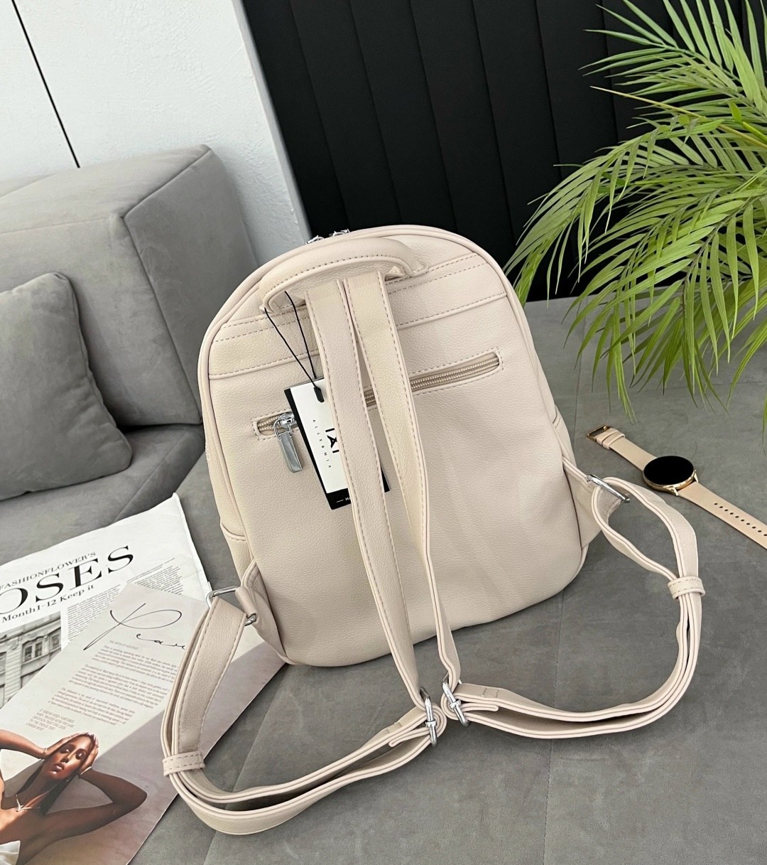 рюкзак женский,рюкзак женский экокожа,рюкзак,рюкзак белый модный,женский рюкзак экокожа sb56-5 (596003) white