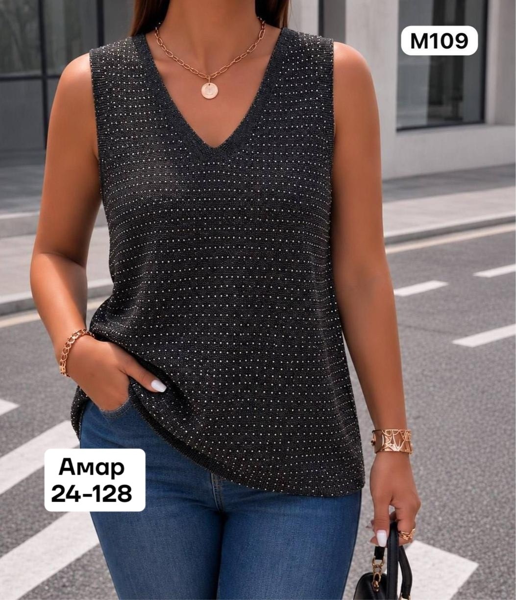 майка вязаная,майка женская,,топ блестящий майка со стразами vv-fashion,топ женский
