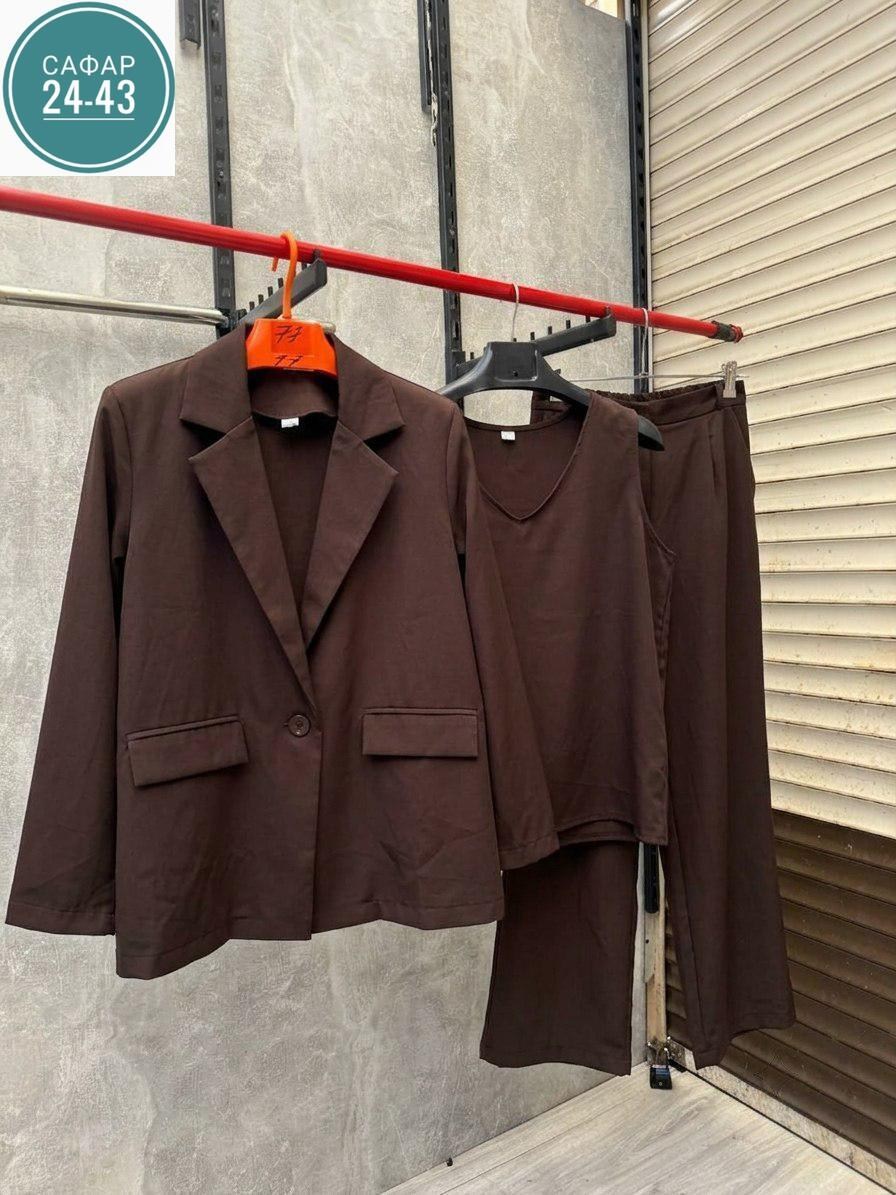 костюм брючный с пиджаком offostyle,брючный костюм женский,костюм женский,брючный костюм с пиджаком,голубой брючный костюм