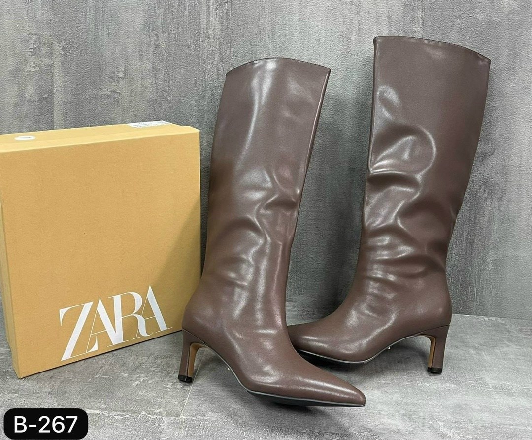 сапоги зара,сапоги zara,сапоги женские,,сапоги трубы на каблуке
