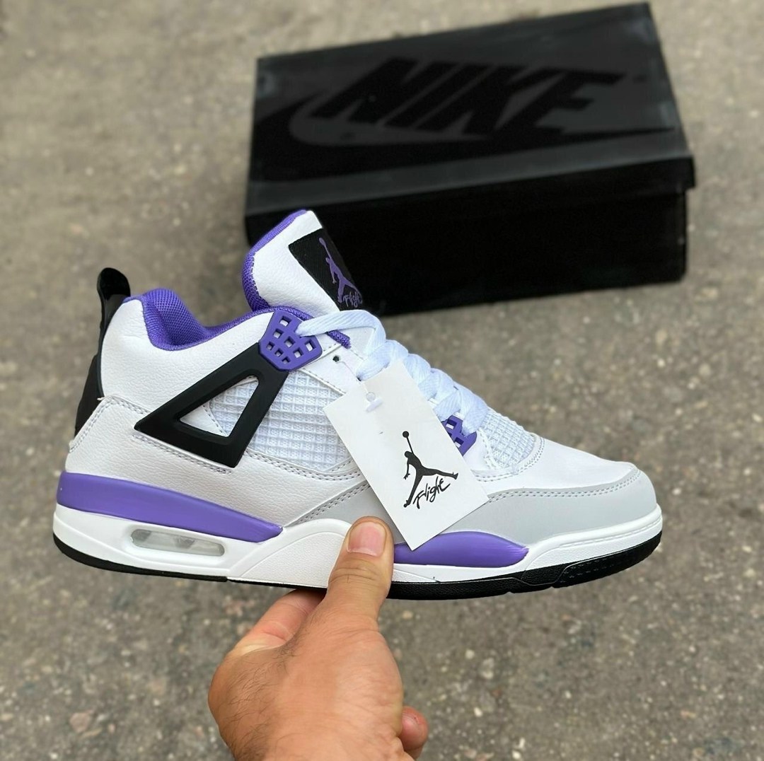 кроссовки nike air jordan 4 retro,кроссовки nike air jordan 4,nike air jordan 4 retro,nike air jordan 4 white purple,кроссовки