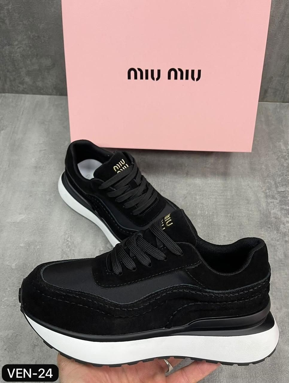 кроссовки женскиe,кроссовки miu miu,,кроссовки miu,кроссовки черные