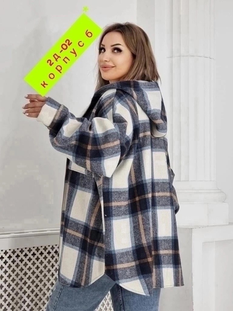 рубашка с капюшоном,рубашка на меху,рубашка женская с капюшоном,рубашка оверсайз теплая в клетку,женская рубашка
