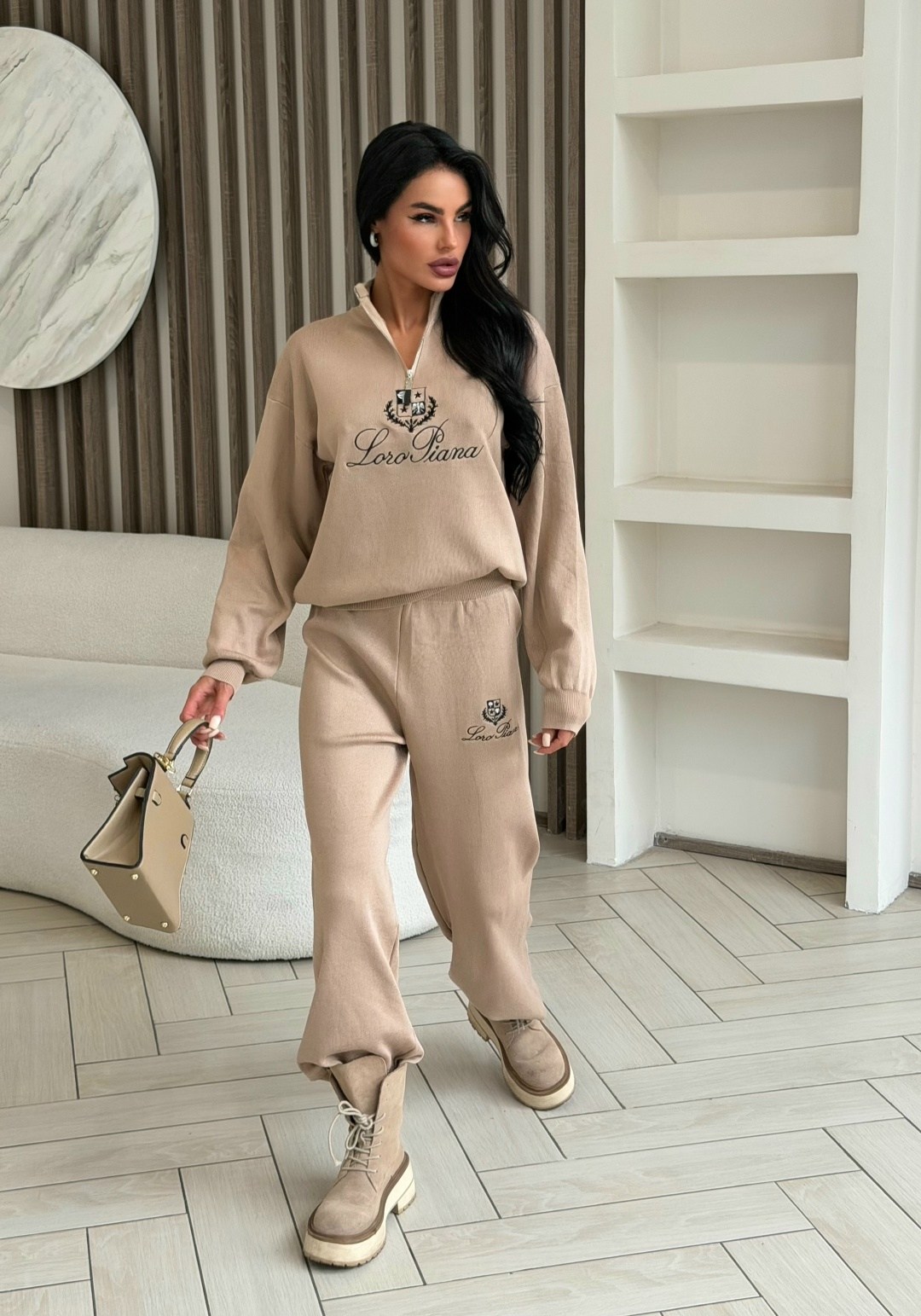 вязаный костюм свитшот и брюки trend collection,костюм на флисе,костюм женский,костюм трикотажный женский,костюм спортивный женский