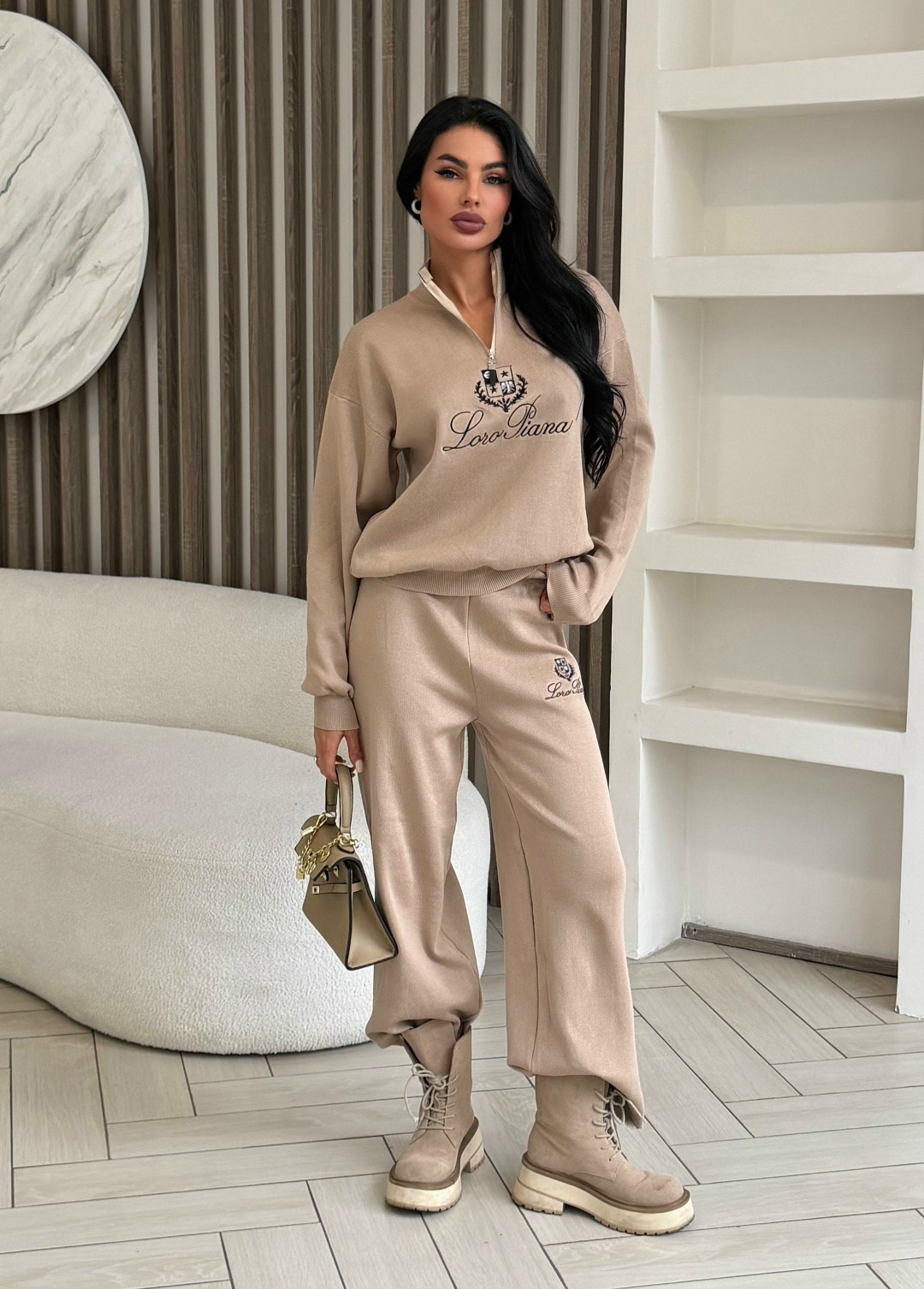 вязаный костюм свитшот и брюки trend collection,костюм на флисе,костюм женский,костюм трикотажный женский,костюм спортивный женский