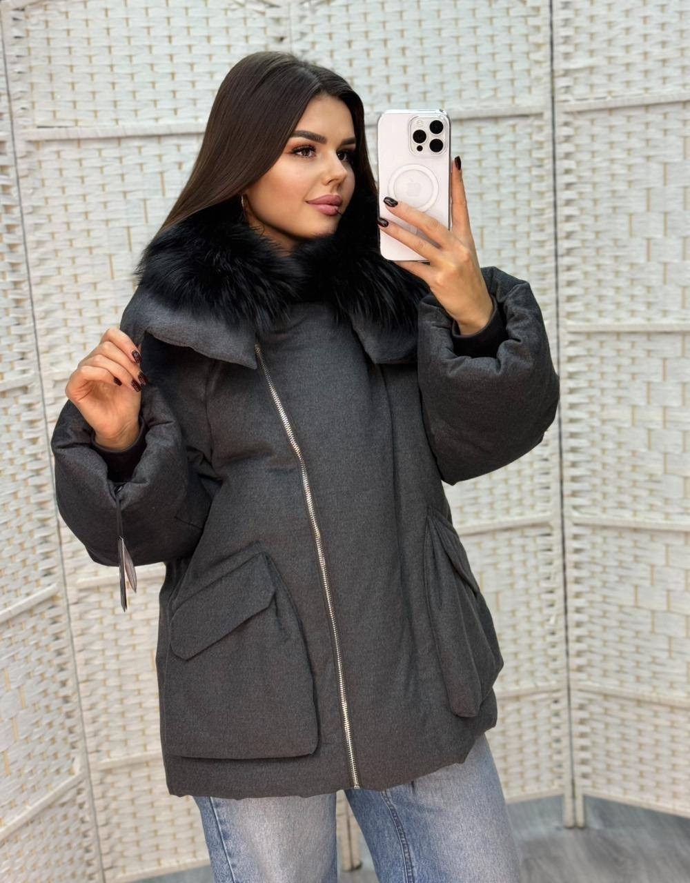 зимние куртки,куртка - пуховик с мехом чернобурки city furs,куртка с мехом,куртка оверсайз,парка с мехом