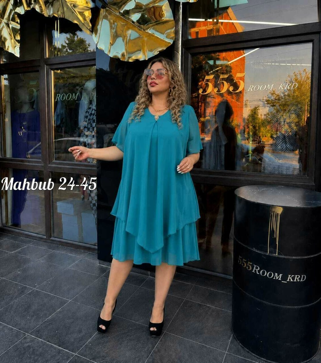 шифоновое платье большого размера binmoda,платье женское больших размеров,шифоновое платье большие размеры,платья из шифона больших размеров,шифоновое нарядное платье больших размеров