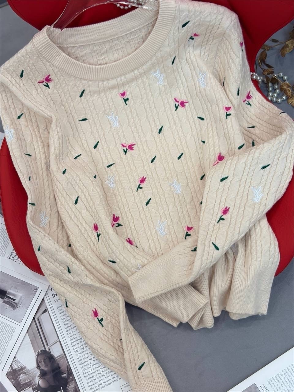 свитер с принтом,свитера женские,джемпер с вышивкой,женская кофта,вязаные свитера
