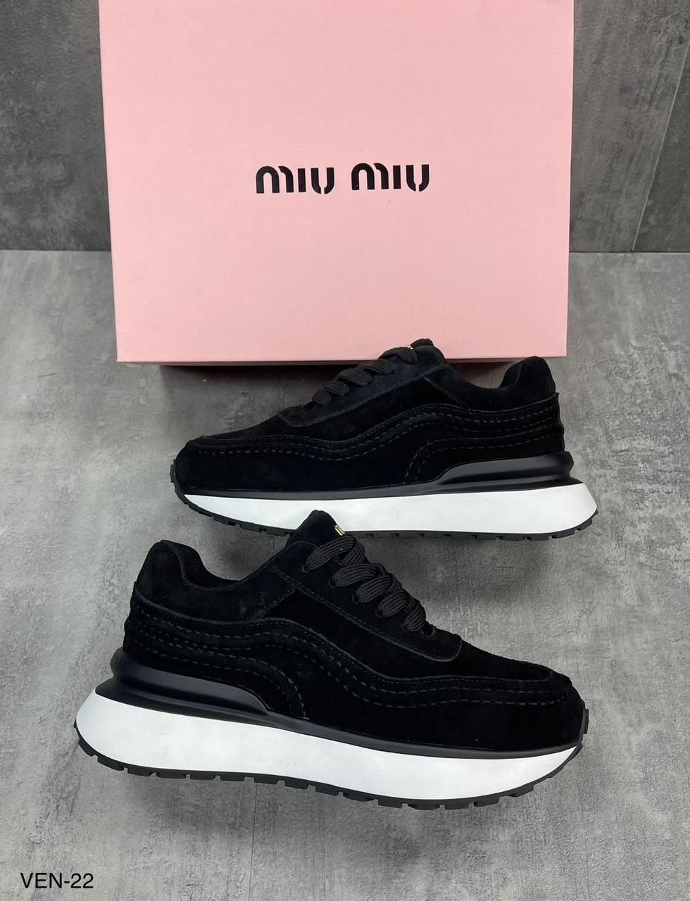 кроссовки женскиe,кроссовки miu miu,,кроссовки miu,кроссовки черные