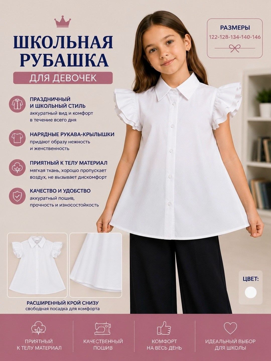 белая блузка школьная для девочки с коротким рукавом,блузка школьная для девочки с коротким рукавом,школьные блузки и рубашки для девочек,блузка школьная нарядная для девочки,блузка школьная нарядная