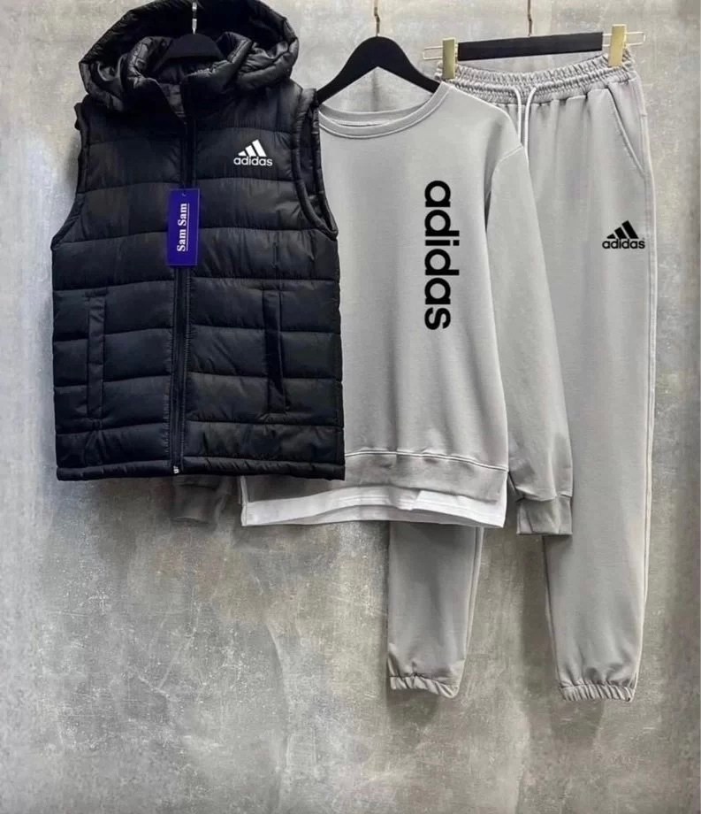 спортивный костюм тройка с жилеткой adidas,спортивный костюм тройка с жилеткой,спортивные костюм,мужской спортивный костюм,спортивный костюм тройка с жилеткой adidas kn shop цвет темно-зеленый