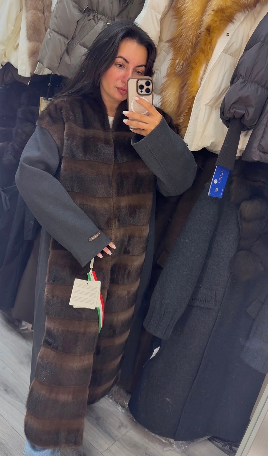 пальто с мехом,пальто с натуральным мехом соболя northfox,пальто с мехом соболя,пальто с норкой,пальто женское с мехом