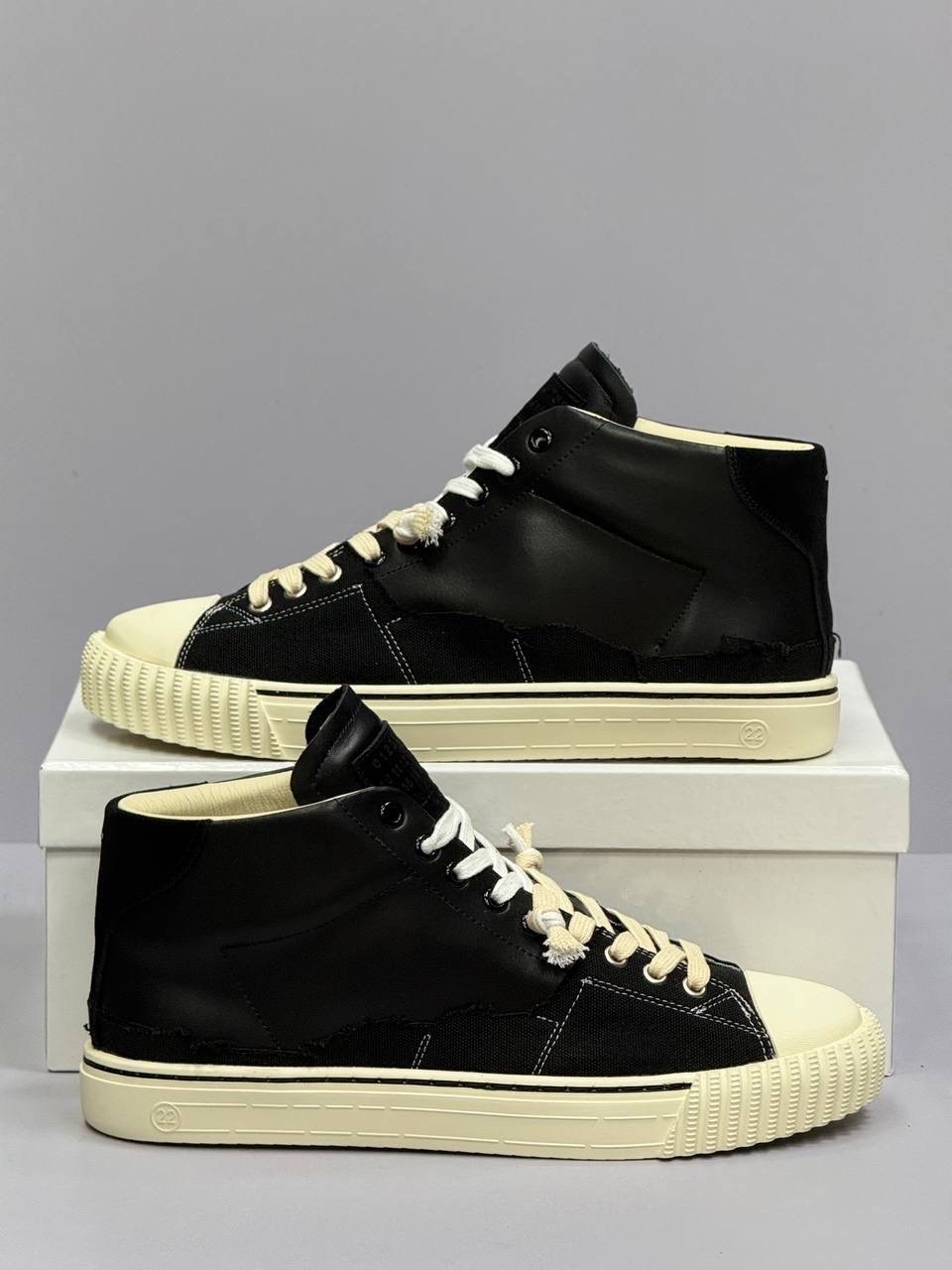 кеды maison margiela мужские черные,кеды maison margiela evolution,кеды maison margiela,черные кроссовки new evolution mid maison margiela,таби кеды марджела