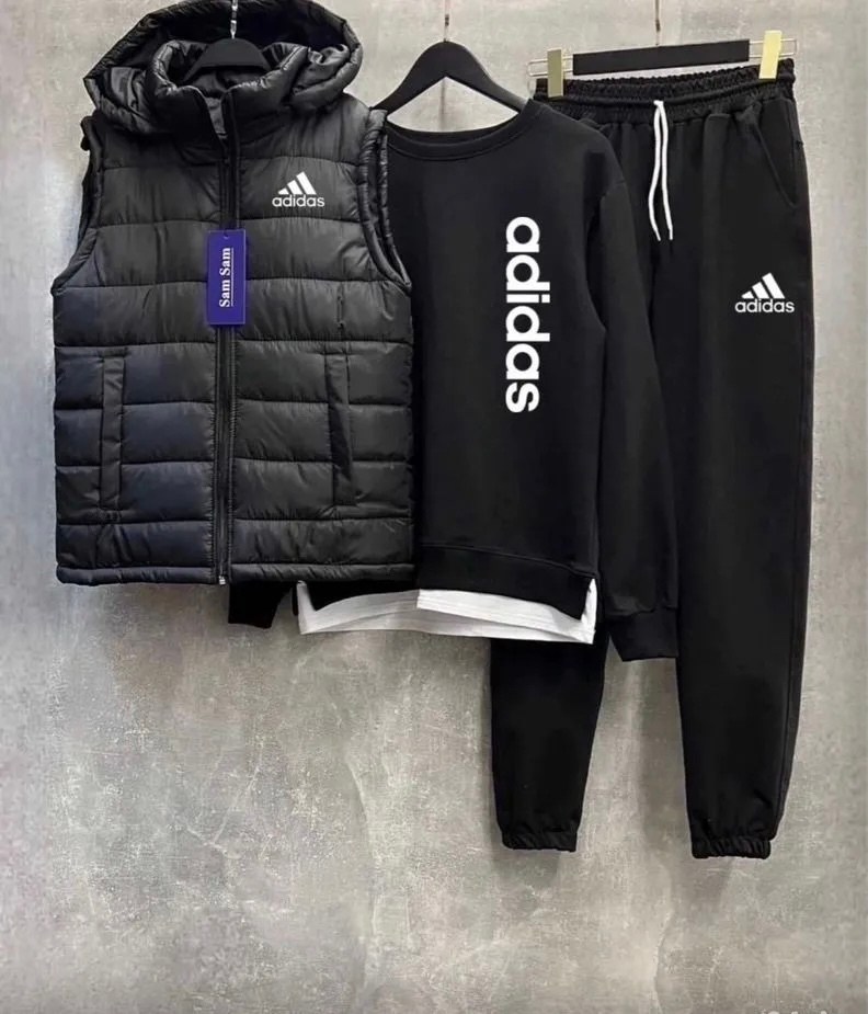 спортивный костюм тройка с жилеткой adidas,спортивный костюм тройка с жилеткой,спортивные костюм,мужской спортивный костюм,спортивный костюм тройка с жилеткой adidas kn shop цвет темно-зеленый
