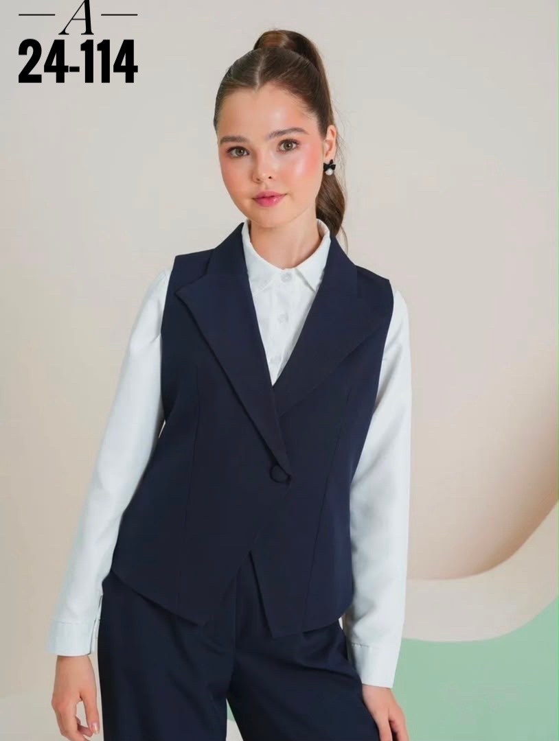 школьный костюм двойка с брюками палаццо и жилетом sheng yuan fashion,костюм школьный брючный с жилетом jutetti,брючный школьный костюм с жилетом blacknina,костюм брючный школьная форма для девочки pa