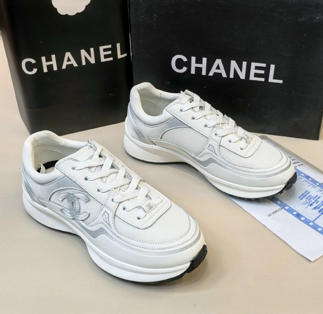 кроссовки женские chanel,кроссовки chanel,chanel женские кожаные кроссовки chanel premium - white,chanel кроссовки серебристые,chanel shoes