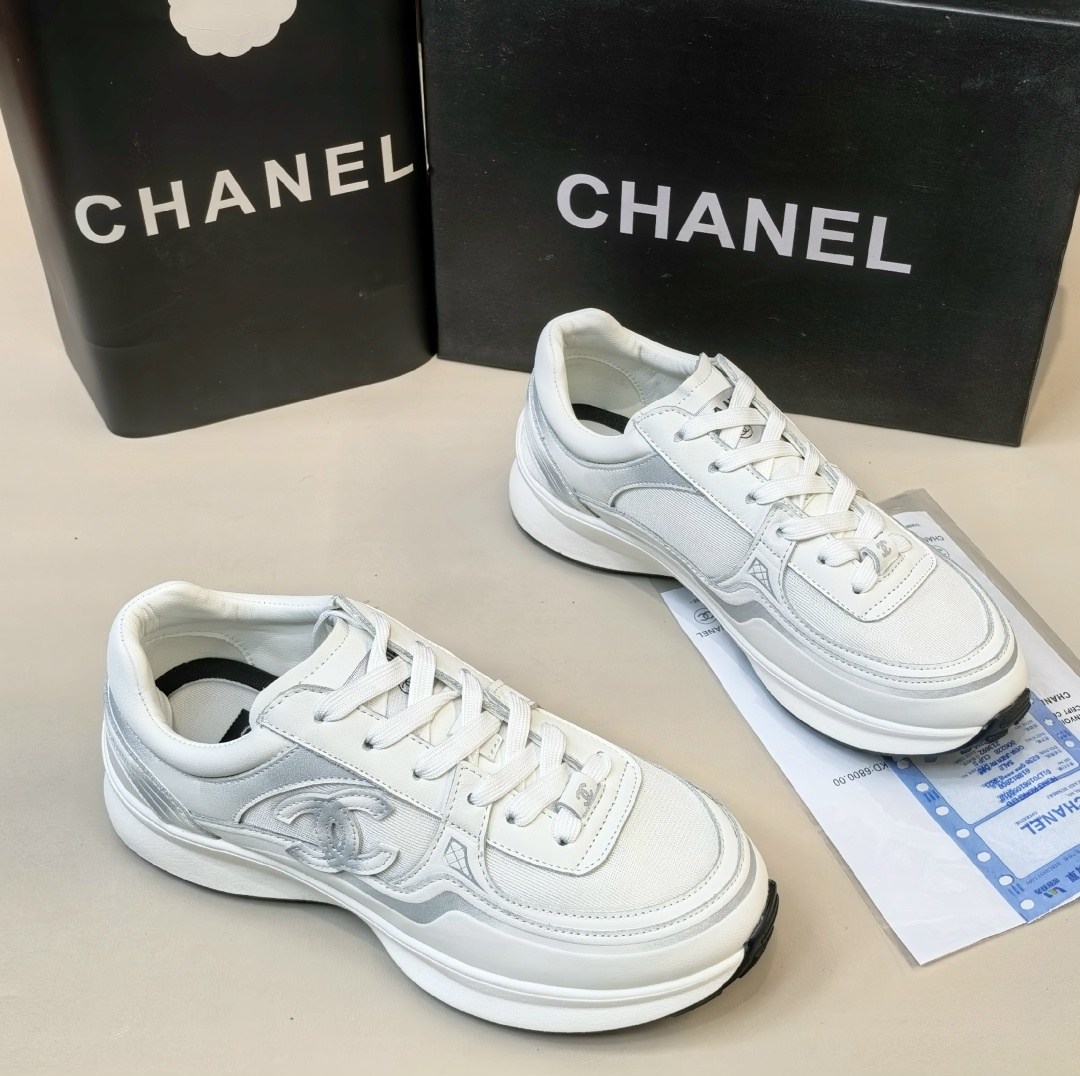 кроссовки женские chanel,кроссовки chanel,chanel женские кожаные кроссовки chanel premium - white,chanel кроссовки серебристые,chanel shoes