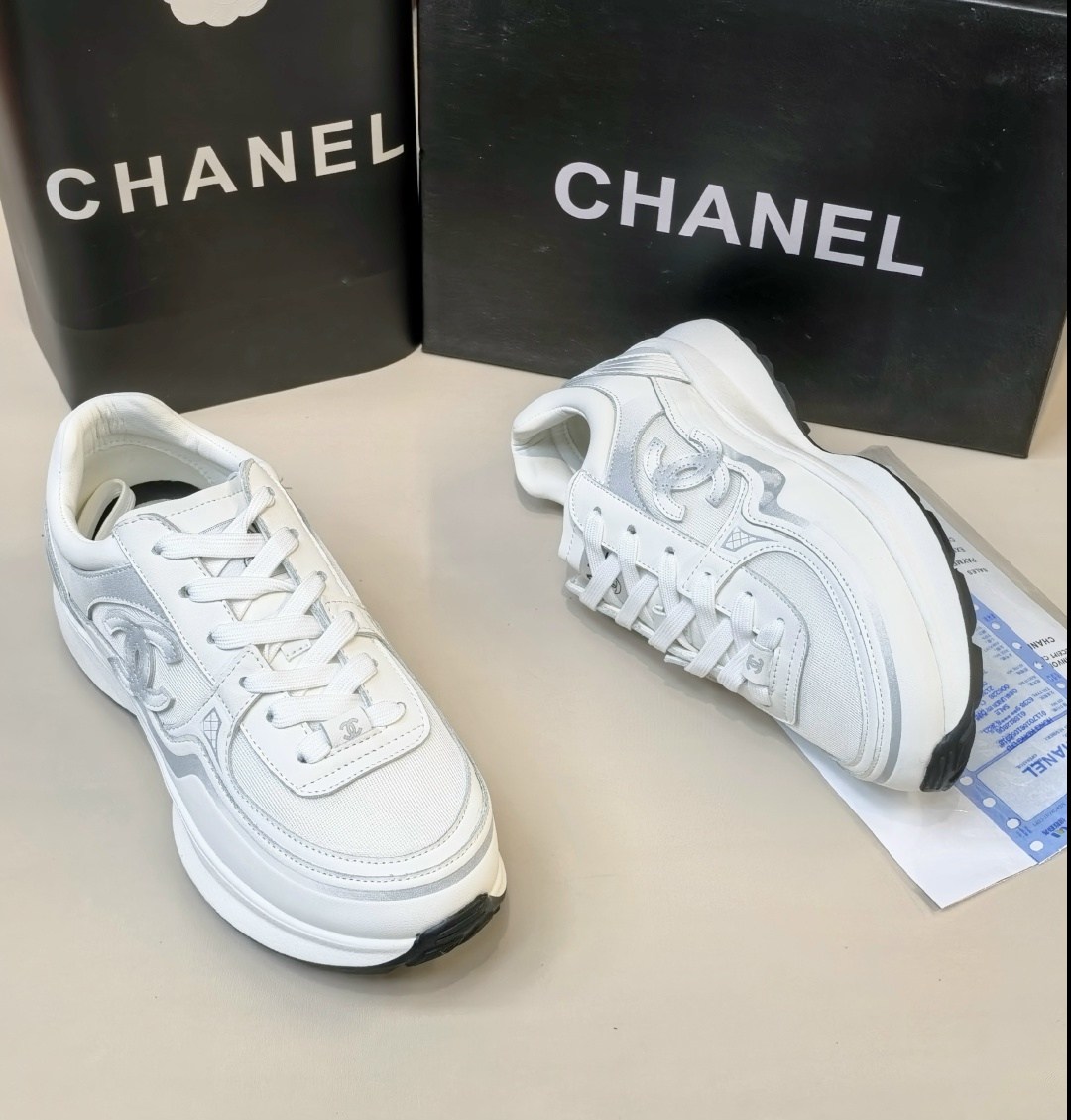 кроссовки женские chanel,кроссовки chanel,chanel женские кожаные кроссовки chanel premium - white,chanel кроссовки серебристые,chanel shoes