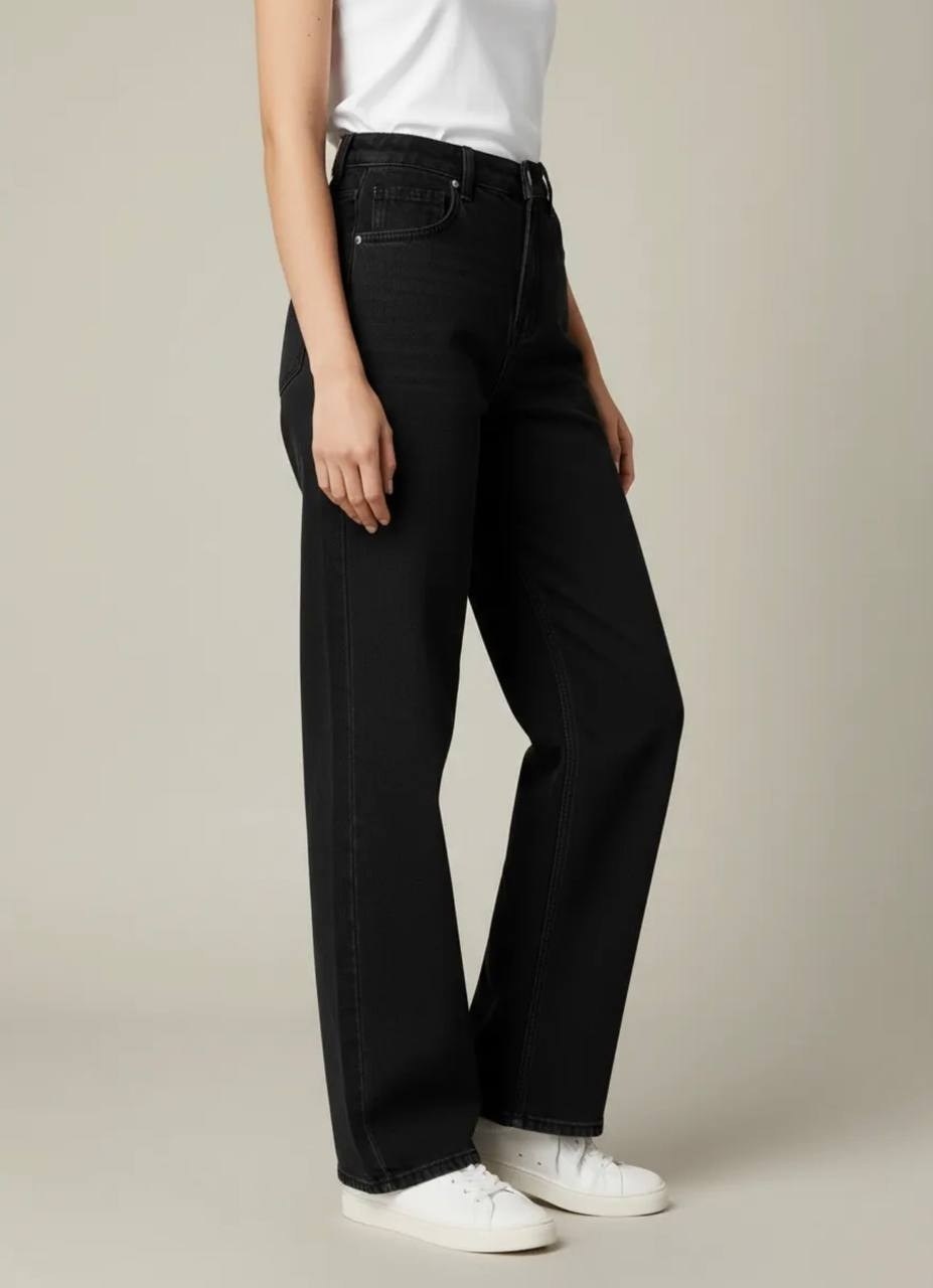 расклешенные джинсы adalae high waist wide leg new look черный,джинсы vitacci je822-4 женский черный,джинсы женские черные,женские прямые джинсы,джинсы женский