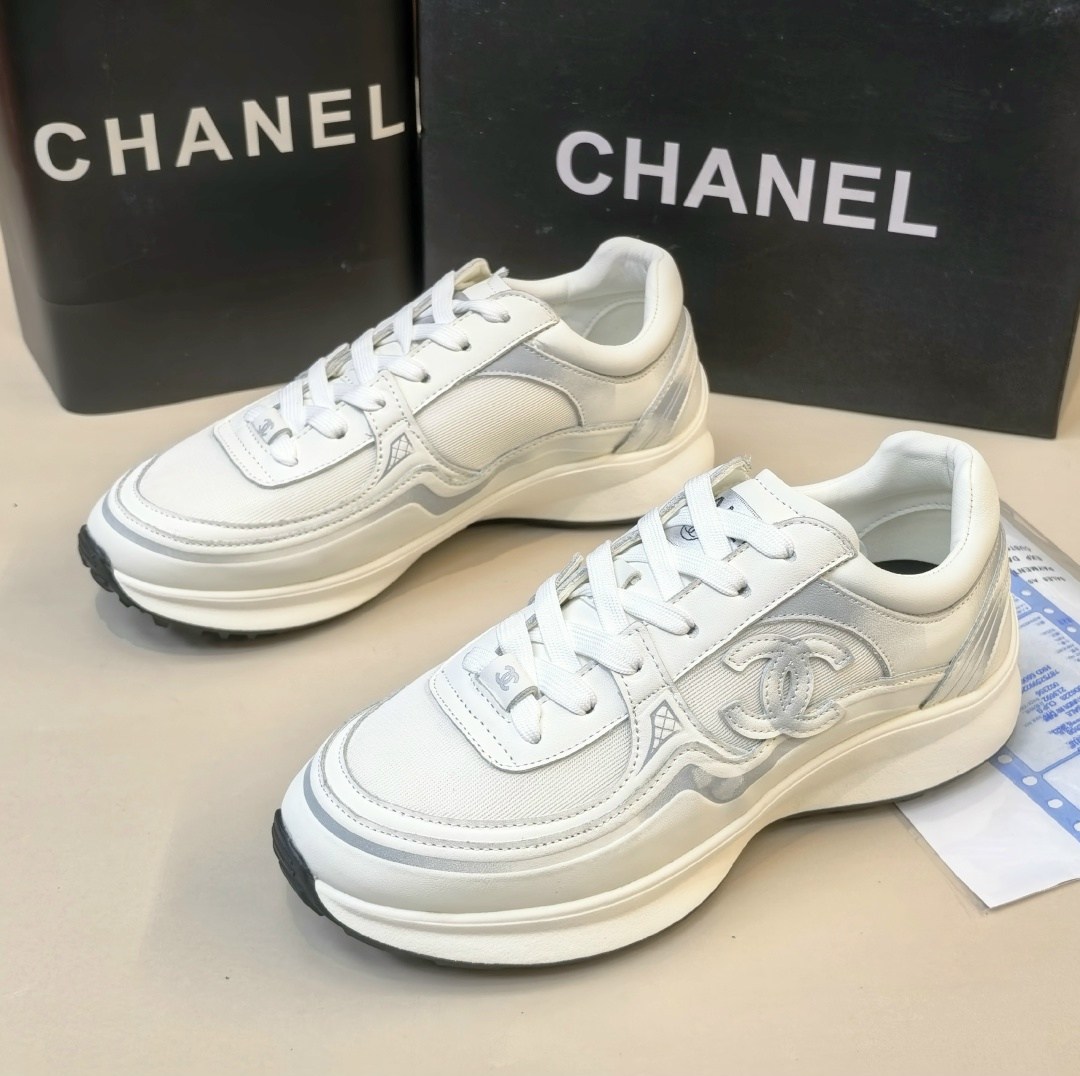 кроссовки женские chanel,кроссовки chanel,chanel женские кожаные кроссовки chanel premium - white,chanel кроссовки серебристые,chanel shoes