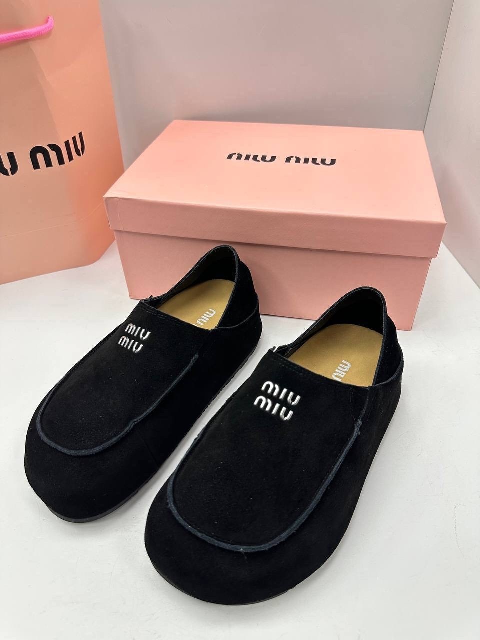 ,мюли miu miu,мюли замшевые, женская,лоферы miu miu арт лф48