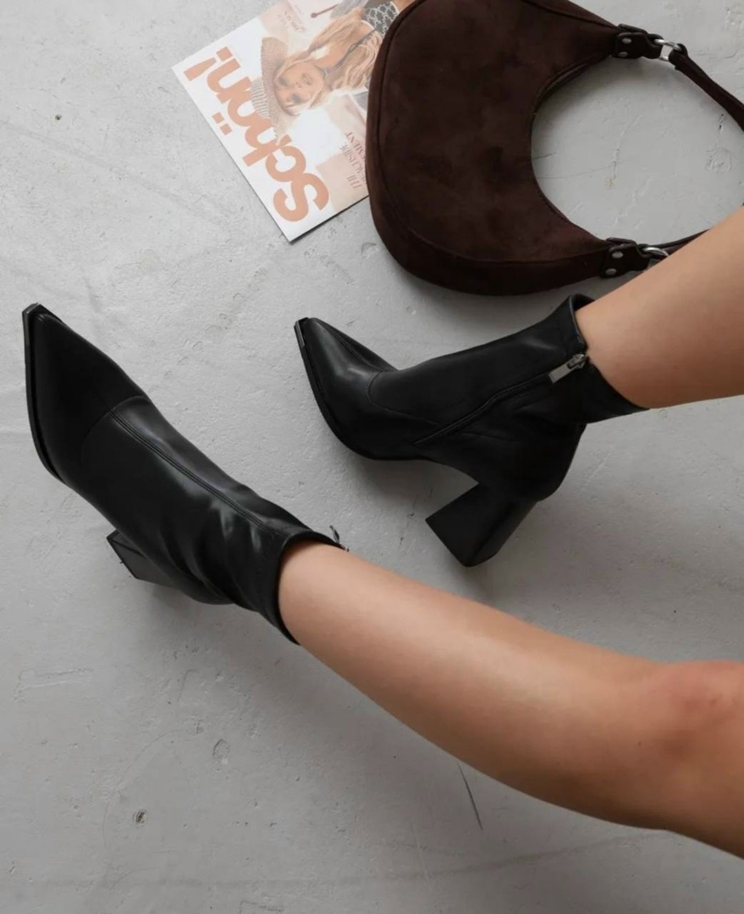 женская,ботильоны демисезонные на каблуке с острым носом,ботильоны демисезонные на каблуке,ботинки женские,ботильоны модные