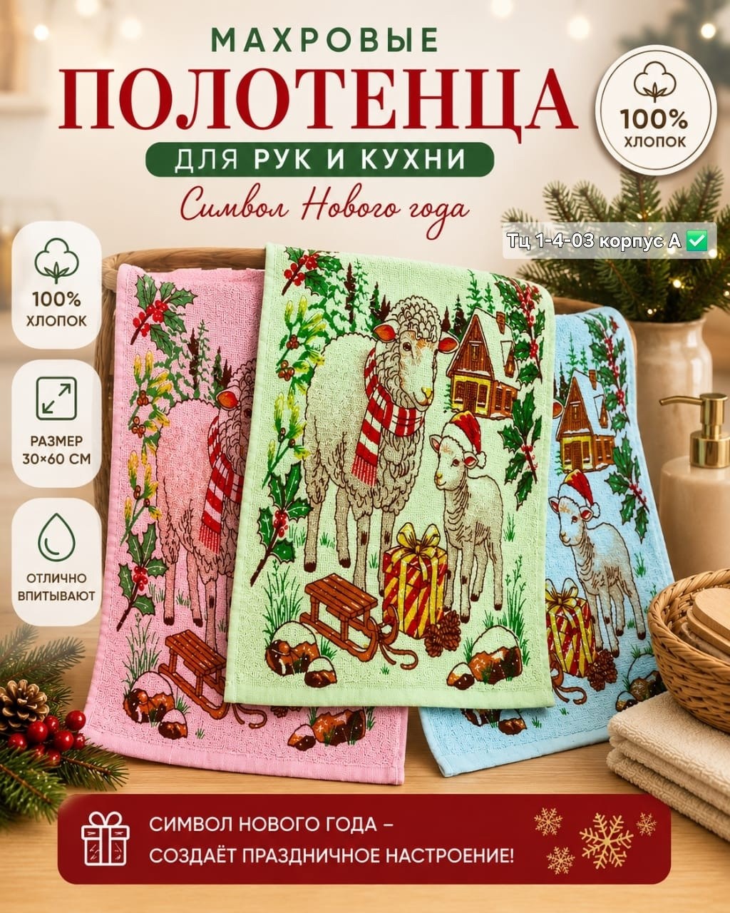 полотенца кухонные новогодние набор,полотенца кухонные новогодние,новогодние полотенца кухонные набор 33х60 4 шт mia cara,полотенца для кухни новогодние махровые,полотенца кухонные