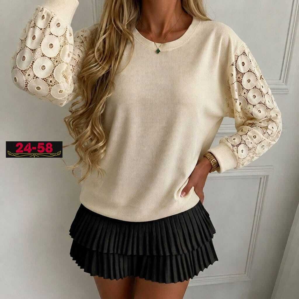 женские кофты,кофта,кофта для женщин,кофта с кружевными рукавами,свитер