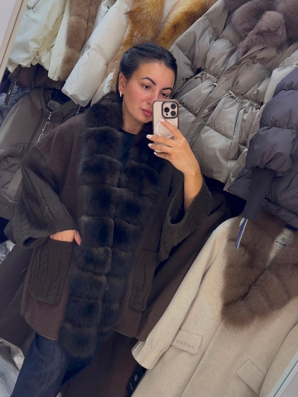 пальто с мехом,пальто меховое,кардиган с песцом,зимнее пальто,пальто с мехом песца