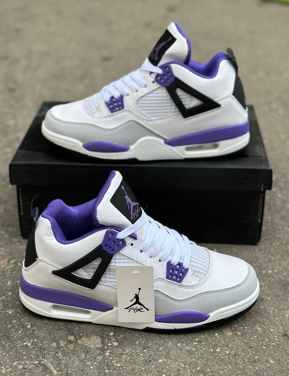 кроссовки nike air jordan 4 retro,nike air jordan 4 white purple,nike air jordan 4 retro,кроссовки,фиолетовые джорданы