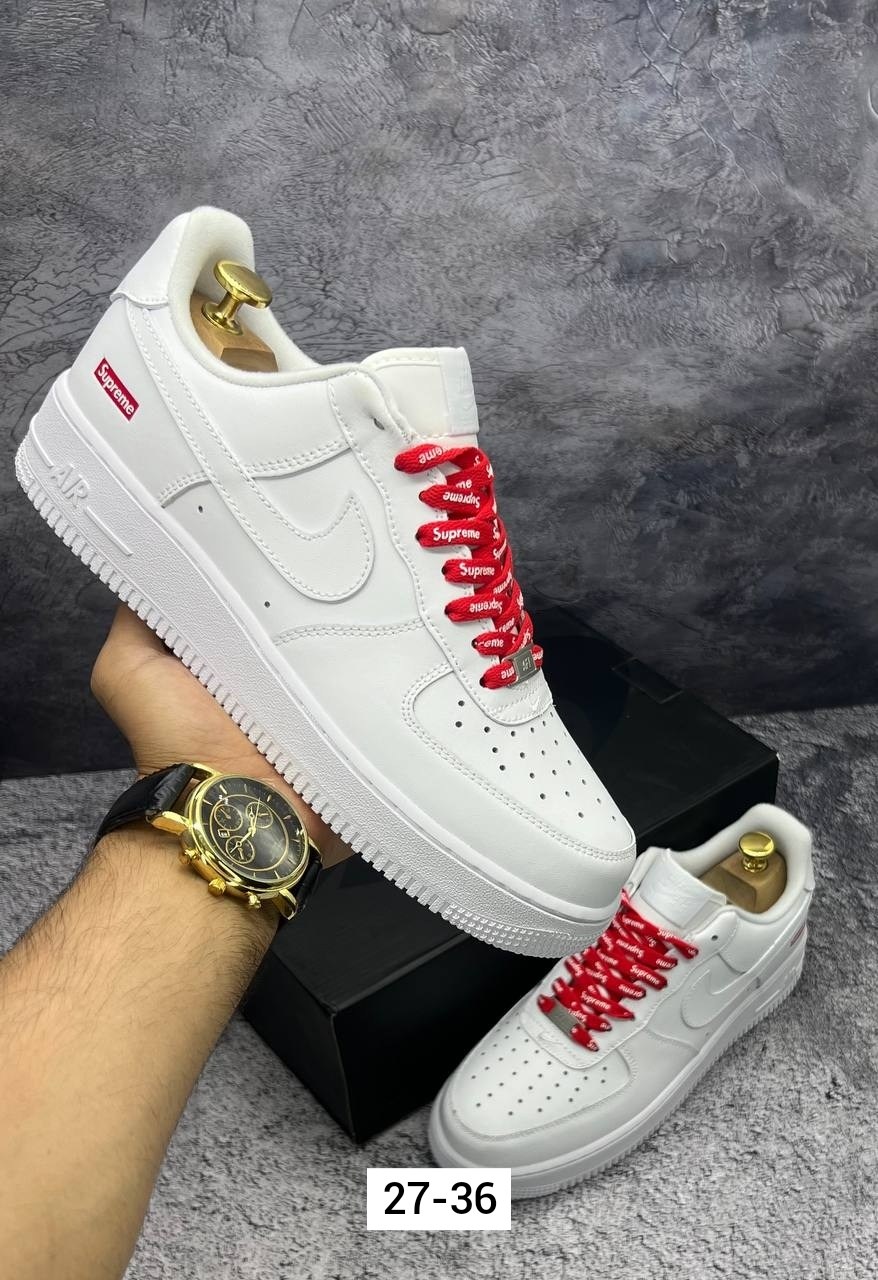 nike air force 1 low supreme white,nike air force 1 supreme,кроссовки,кроссовки nike air force 1 supreme,спортивная