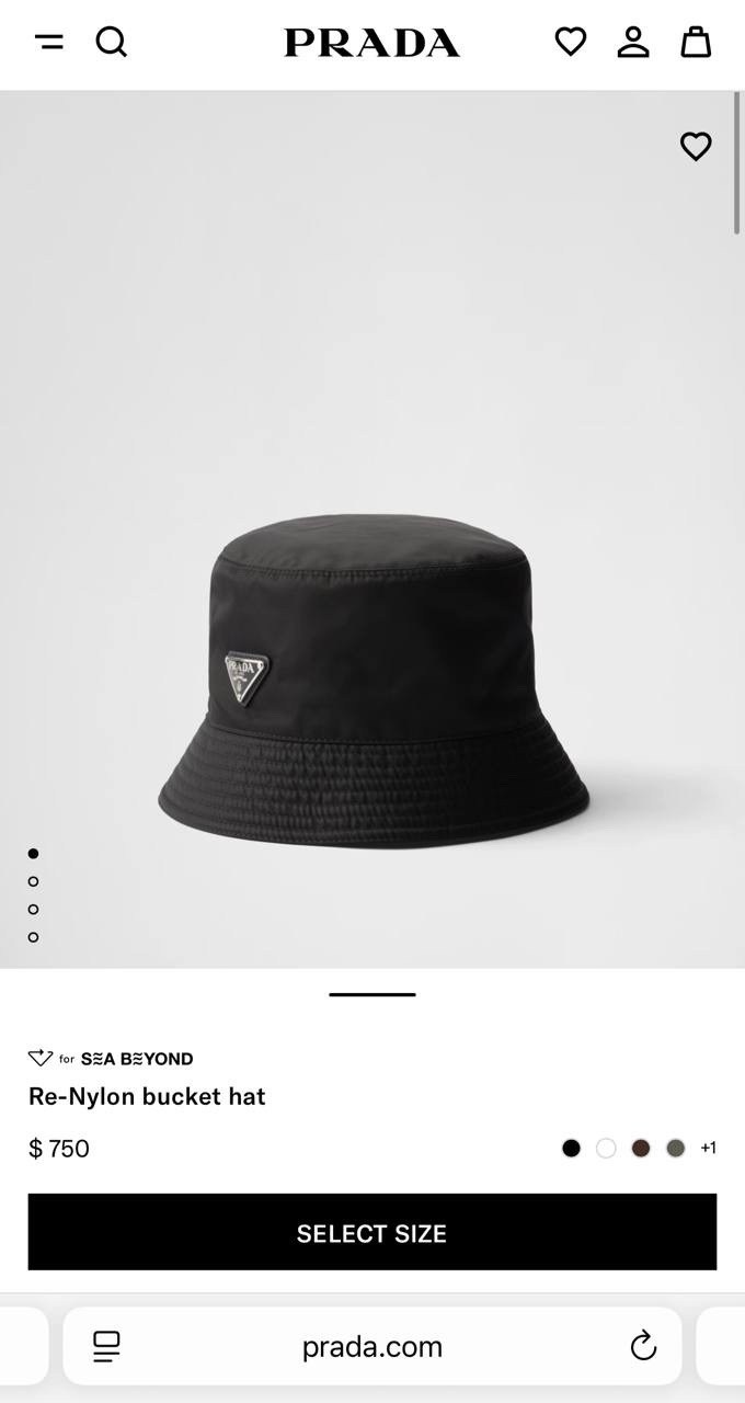 шляпа prada re-nylon bucket hat черный,prada панама,prada nylon bucket hat in black,черная панама prada,панама prada nylon