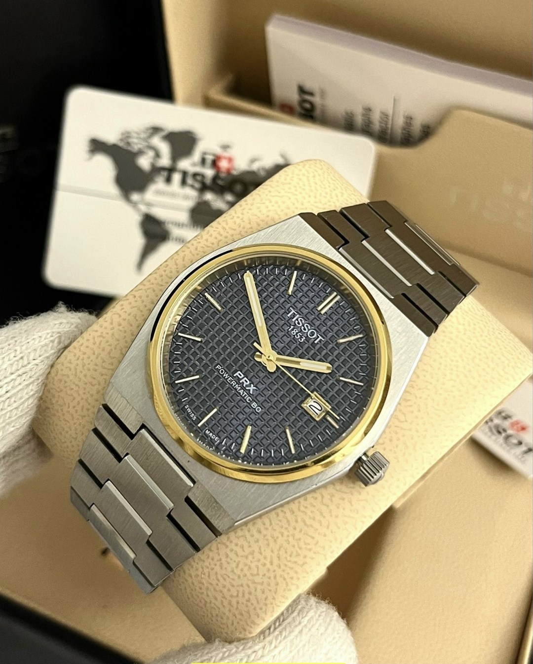 tissot prx powermatic 80,часы для мужчин,tissot prx,наручные часы tissot,tissot prx powermatic 80 bucherer blue limited edition