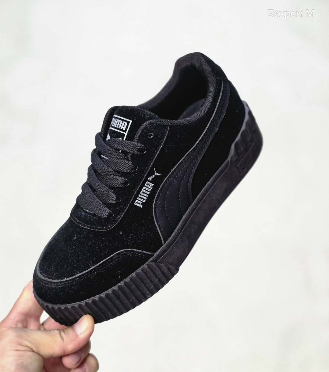 кеды пума женские замшевые на толстой подошве,кроссовки puma suede creepers,кеды пума женские черные замшевые,,пума кеды