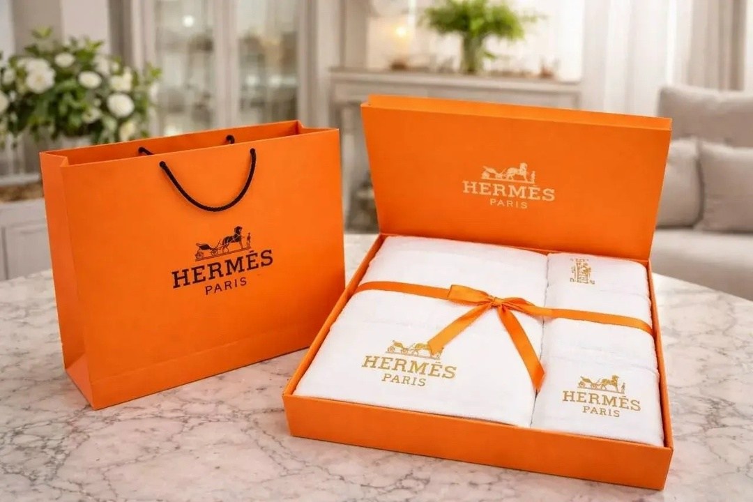 полотенца hermes,подарочное полотенце hermes paris,набор полотенец hermes в коробке,полотенце махровое "hermes" 3 шт серое,полотенце для ванной hermes