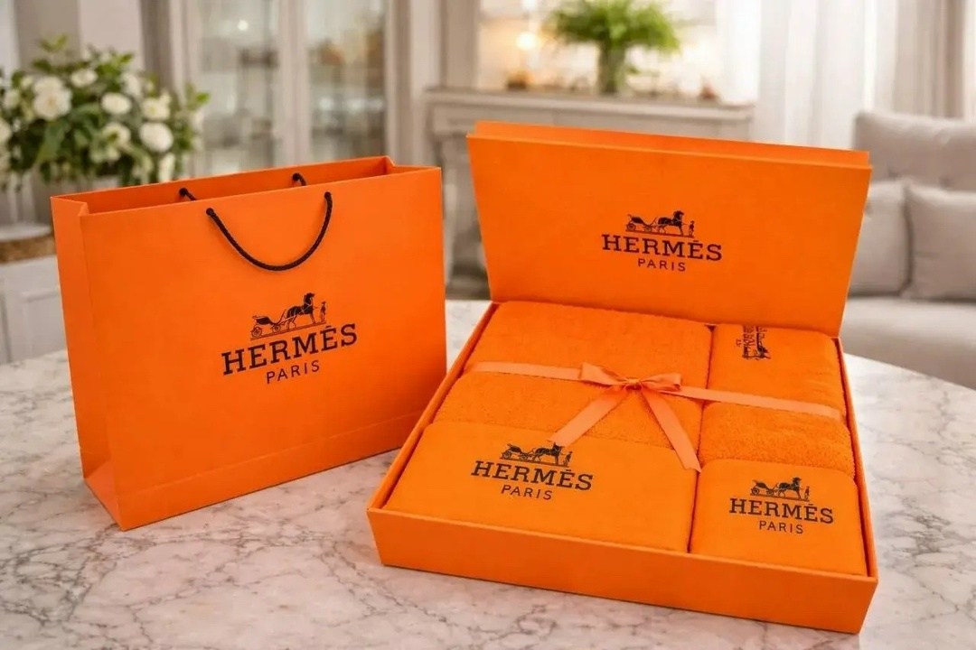 полотенца hermes,подарочное полотенце hermes paris,набор полотенец hermes в коробке,полотенце махровое "hermes" 3 шт серое,полотенце для ванной hermes