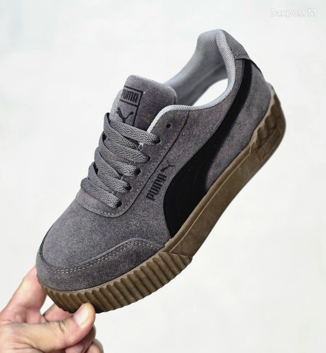 кеды пума женские замшевые на толстой подошве,кроссовки puma suede creepers,кеды пума женские черные замшевые,,пума кеды