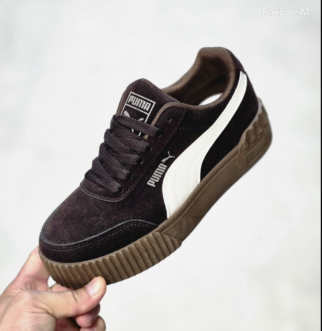 кеды пума женские замшевые на толстой подошве,кроссовки puma suede creepers,кеды пума женские черные замшевые,,пума кеды