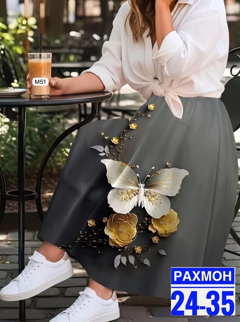 юбка мода,юбка шифон,бабочка,черная бабочка