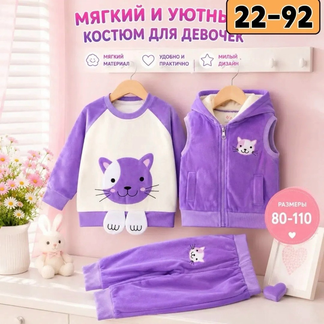 комплект одежды для девочек,костюмчик,костюм для девочек,теплые детские костюмчики,детский костюм тройка