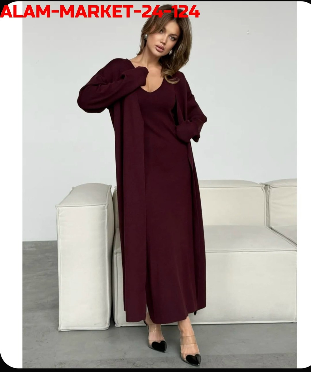 трикотажная двойка (платье + кардиган) в стиле ysl,платье женское+ кардиган,платье лапша с кардиганом,платье + кардиган,костюм платье кардиган