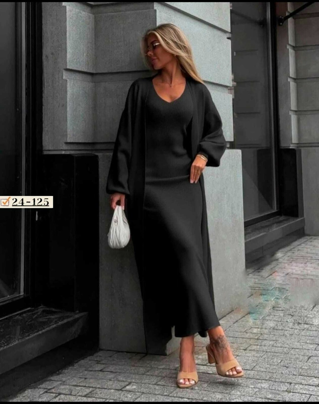 трикотажная двойка (платье + кардиган) в стиле ysl,платье женское+ кардиган,платье лапша с кардиганом,платье + кардиган,костюм платье кардиган